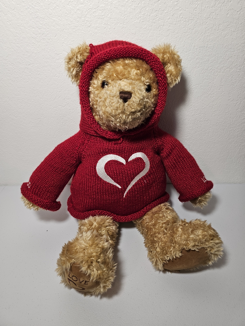 Foley's Millennium Bear Limited Edition Plush Bear Red Knit Hoodie Sweater 2000